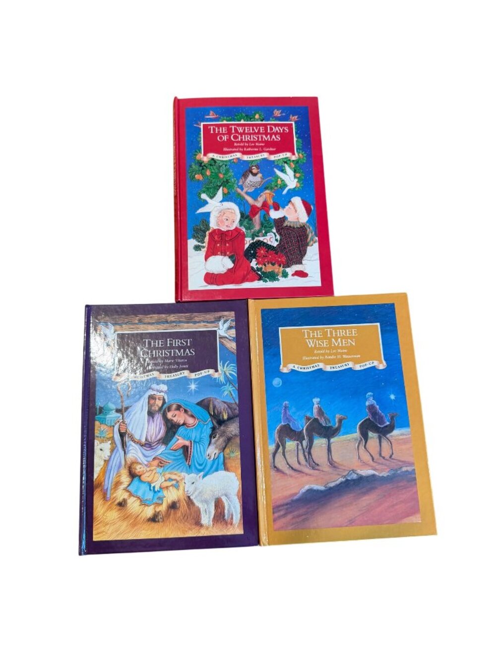 Christmas Treasury Pop Up 3 Books Set First Three Wise Men Twelve Days Allan